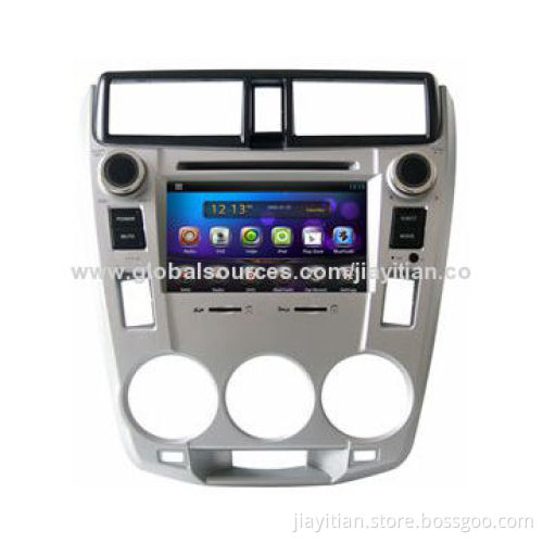 Android In-dash Car DVD Players GPS Navigation Systems for Honda City/Supports BT/GPS/iPod/Wi-Fi/3G